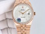 Replica Rolex Land-Dweller Rose Gold Swiss 7315 Movement Watch 40mm